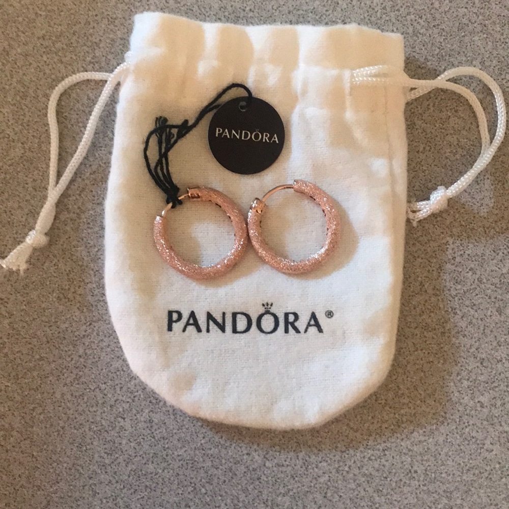 Pandora Rose Gold hoop earrings